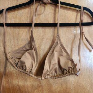 SKIMS Swim Dipped Tie Bottom and Top Color: Almond Size: Large